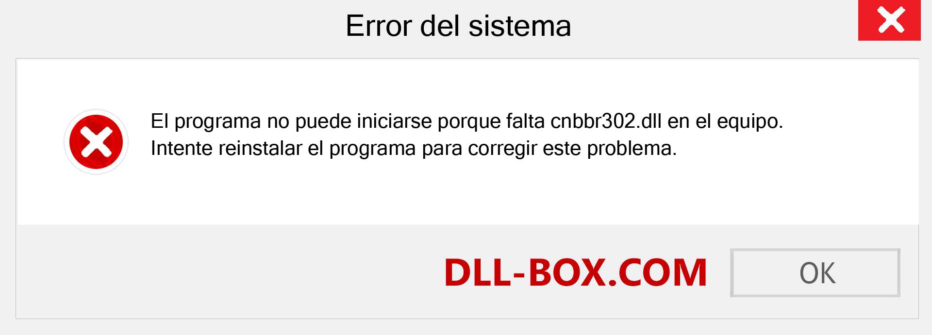 ¿Falta el archivo cnbbr302.dll ?. Descargar para Windows 7, 8, 10 - Corregir cnbbr302 dll Missing Error en Windows, fotos, imágenes
